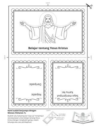 halaman aktiviti: belajar tentang Yesus Kristus