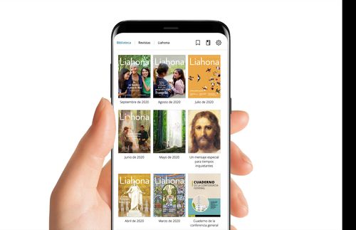 phone screen with Gospel Library