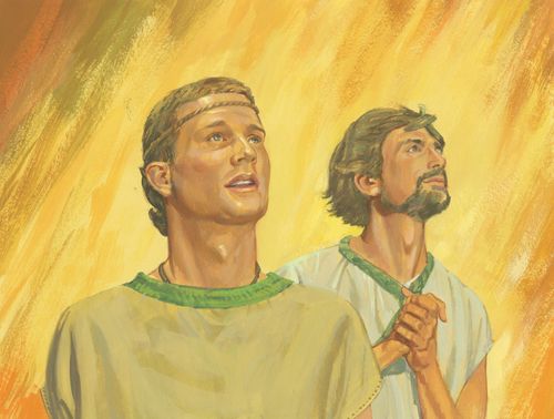 Nephi and Lehi shining