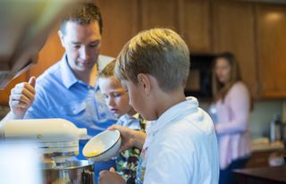 family cooking together