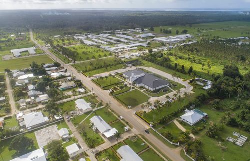 légifelvétel a Tongai Nuku‘alofa templomról