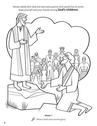 Moses Saw the Earth coloring page