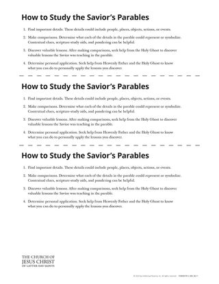 How to Study the Savior’s Parables