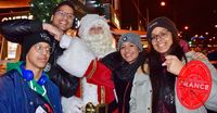 family with Santa Claus