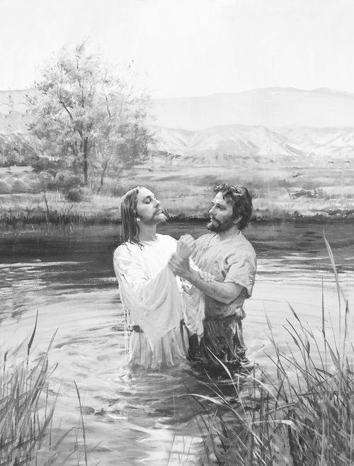 John the Baptist baptizing Christ