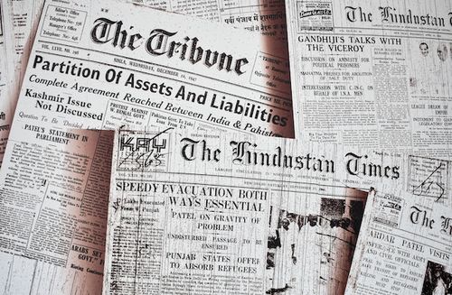A collection of old newspapers