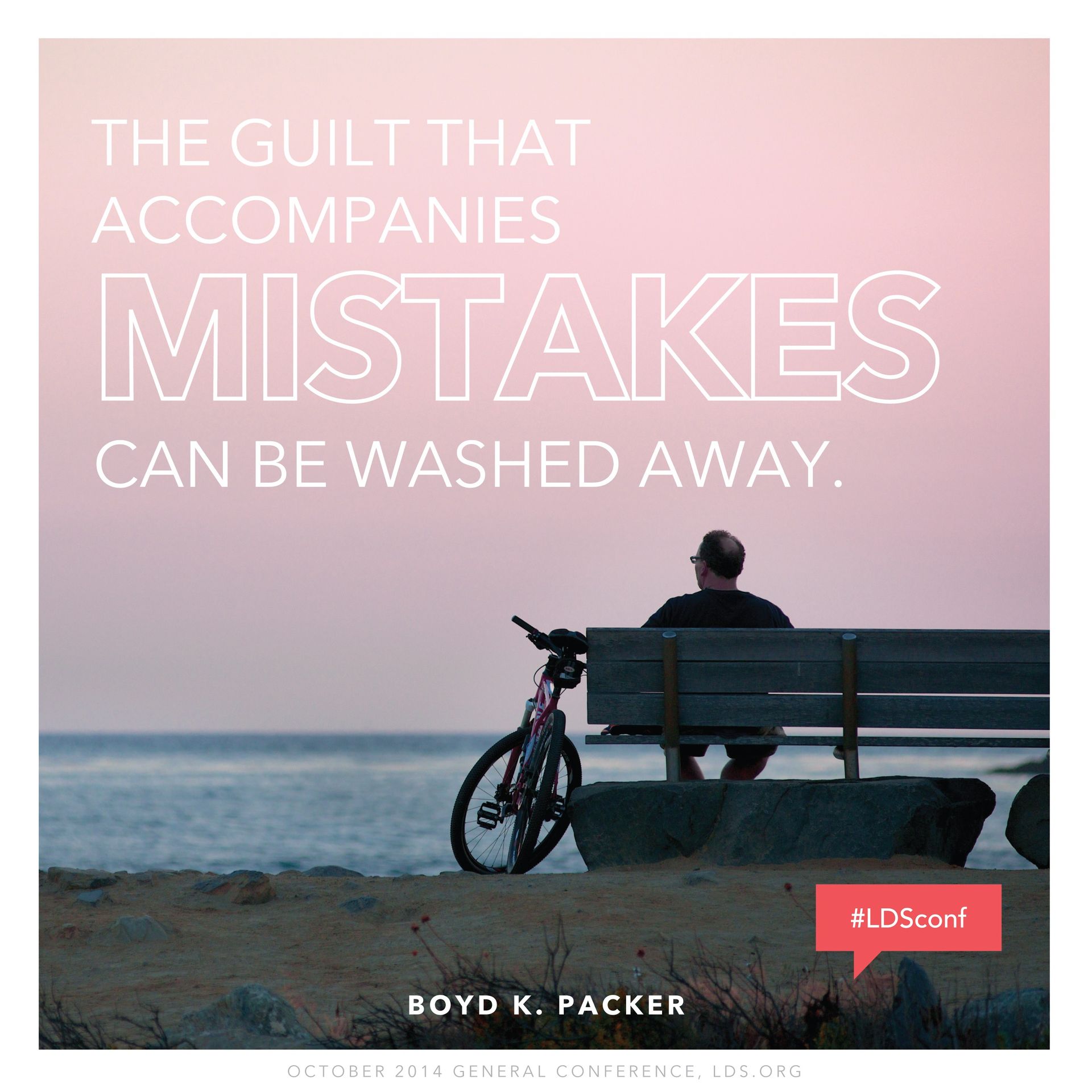 “The guilt that accompanies mistakes can be washed away.”—President Boyd K. Packer, “The Reason for Our Hope” © undefined ipCode 1.