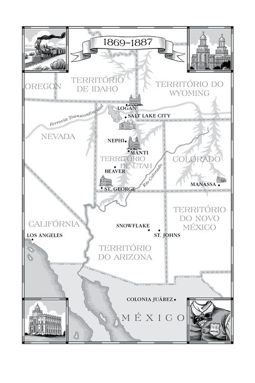 mapa do oeste dos EUA