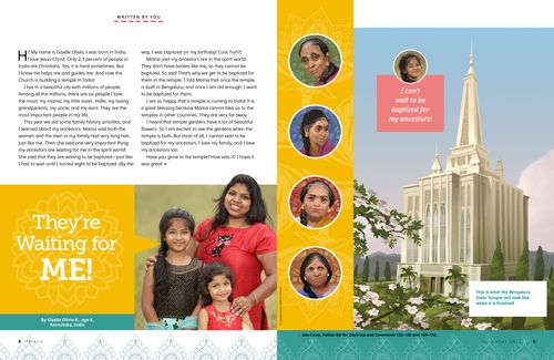 Article PDF with images of a family and a temple