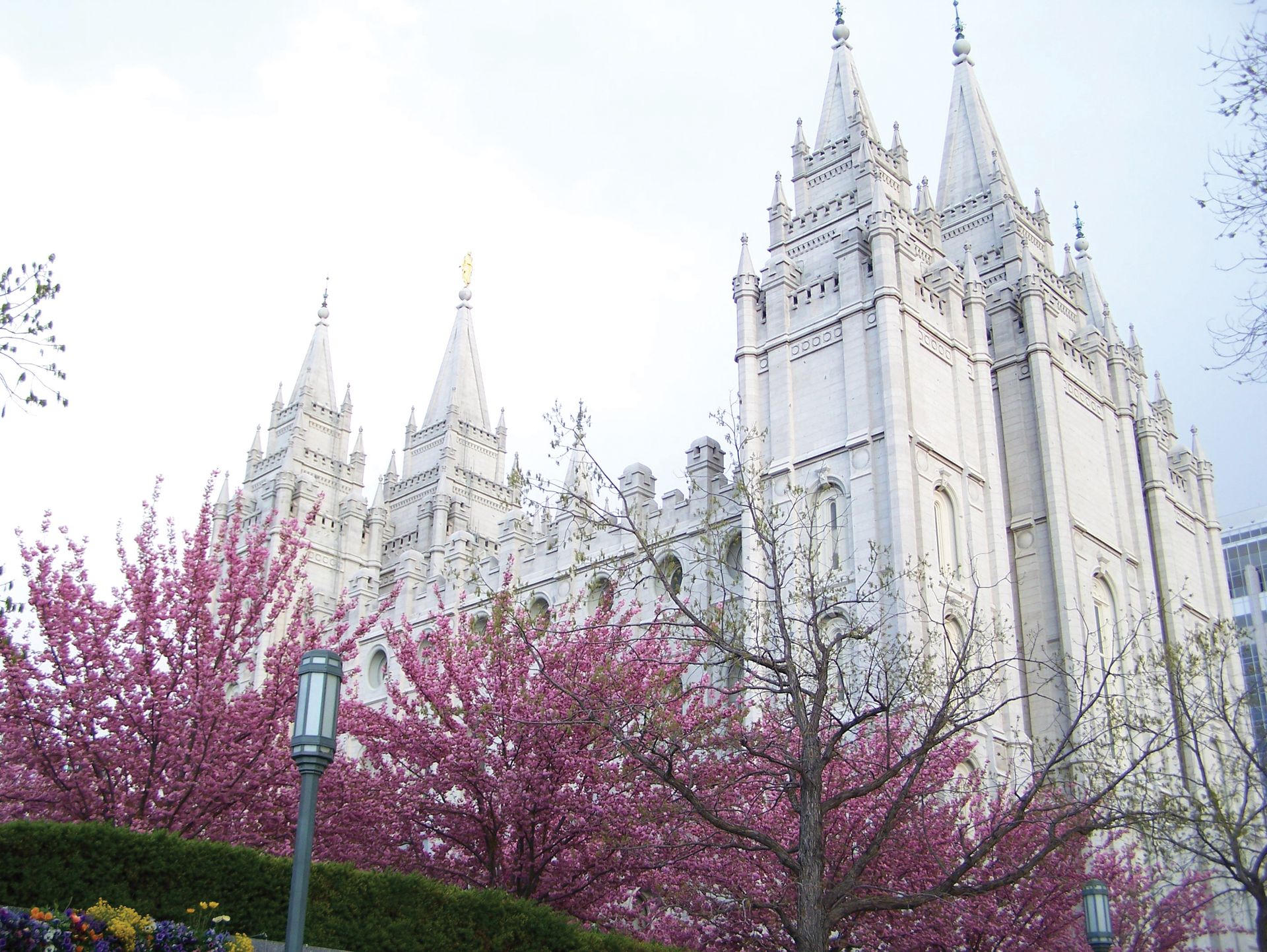 The Salt Lake Temple north view, including scenery.