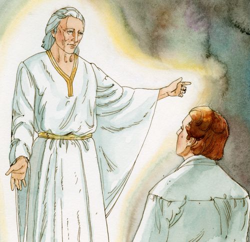 angel Moroni appearing to Joseph