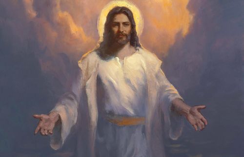 Jesus with arms outstretched