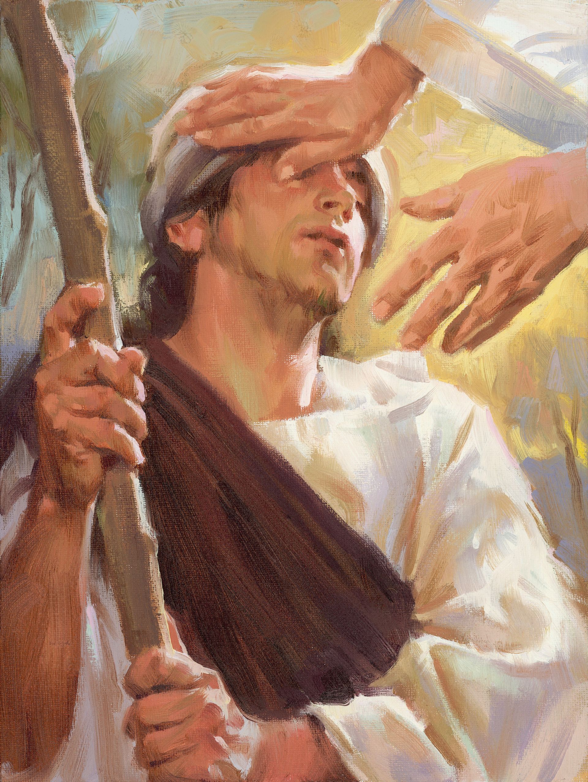 Christ Healing a Blind Man, by Sam Lawlor