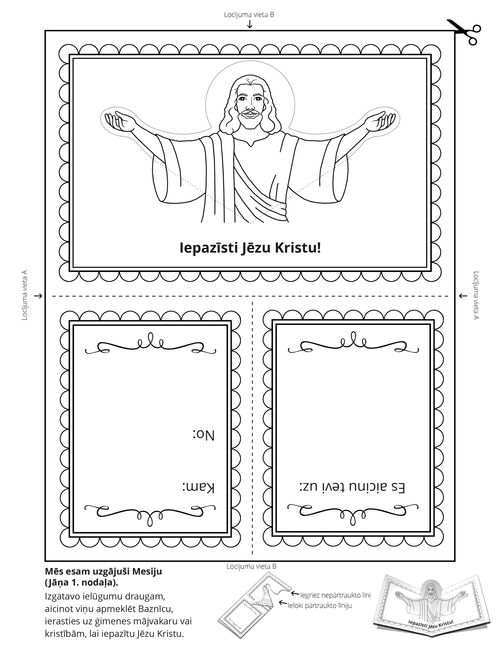 radošā lappusīte: uzziniet par Jēzu Kristu