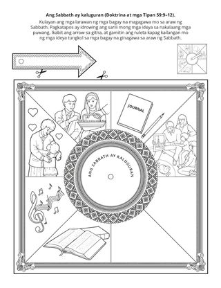 pahina ng aktibidad: ang Sabbath ay kaluguran