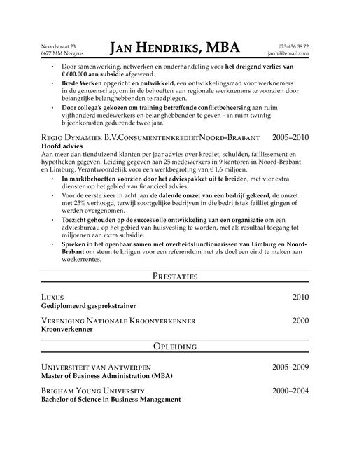 Cv Hendriks pagina 2