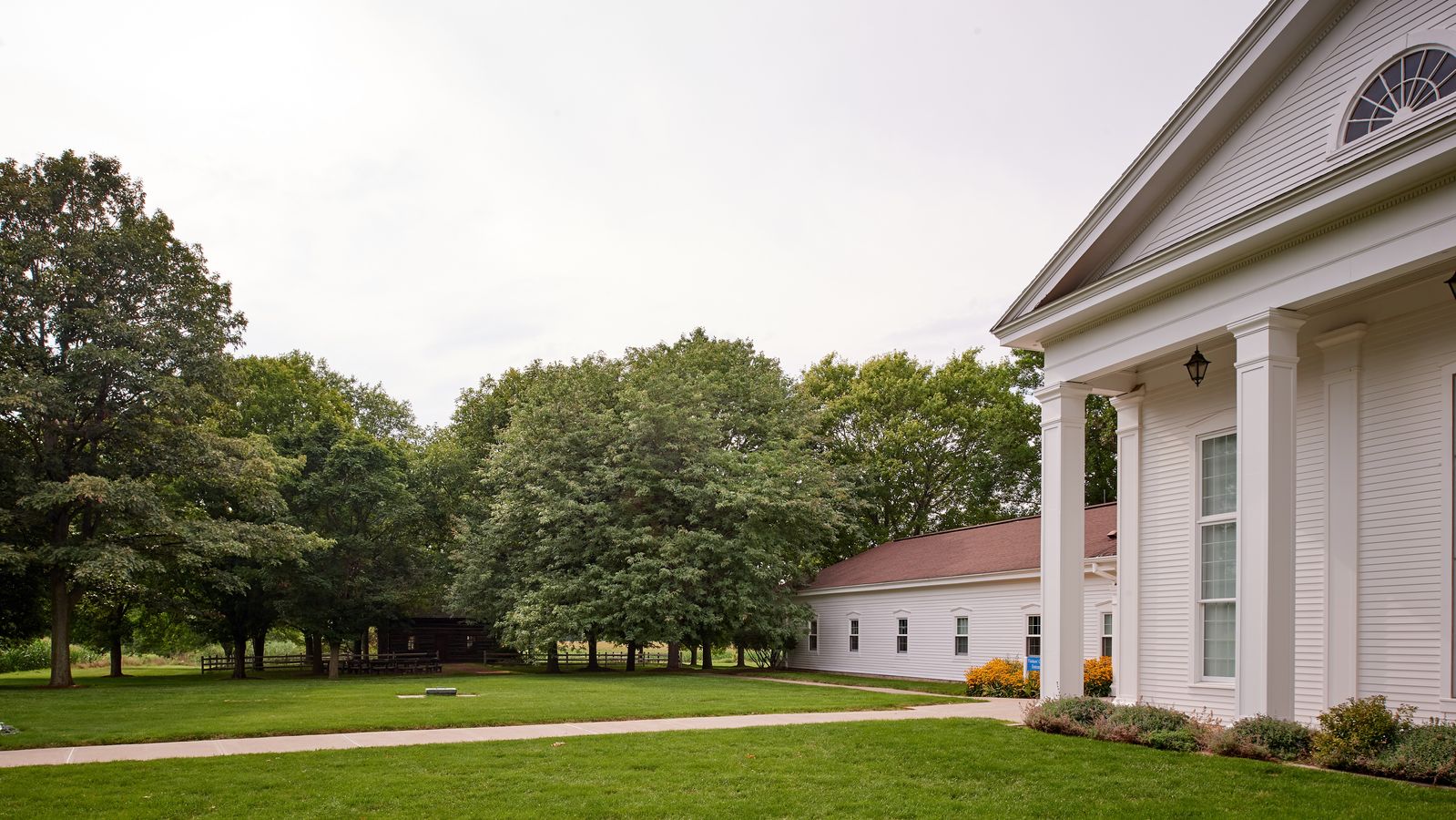 Exterior shots of a church building. There is a sign outside that says it is the Priesthood restoration Site. This is in Pennsylvania.