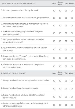 facilitator self-assessment