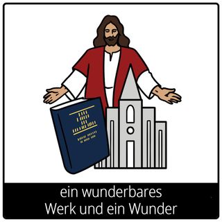 Symbol für Evangeliumsbegriff: ein wunderbares Werk und ein Wunder