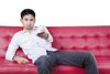 Man sitting on couch