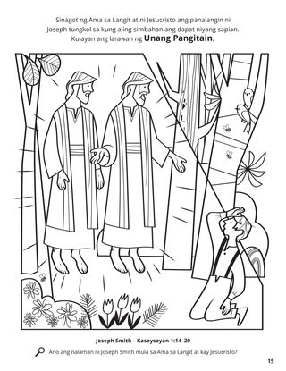 The First Vision coloring page