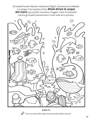 Parting the Red Sea coloring page