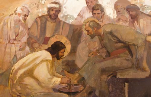 Christ washing feet