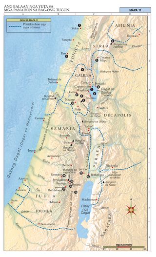 map, Holy Land in New Testament Times