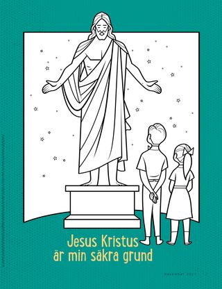 coloring page of statue of Jesus