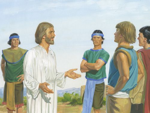 Jesus talking to people