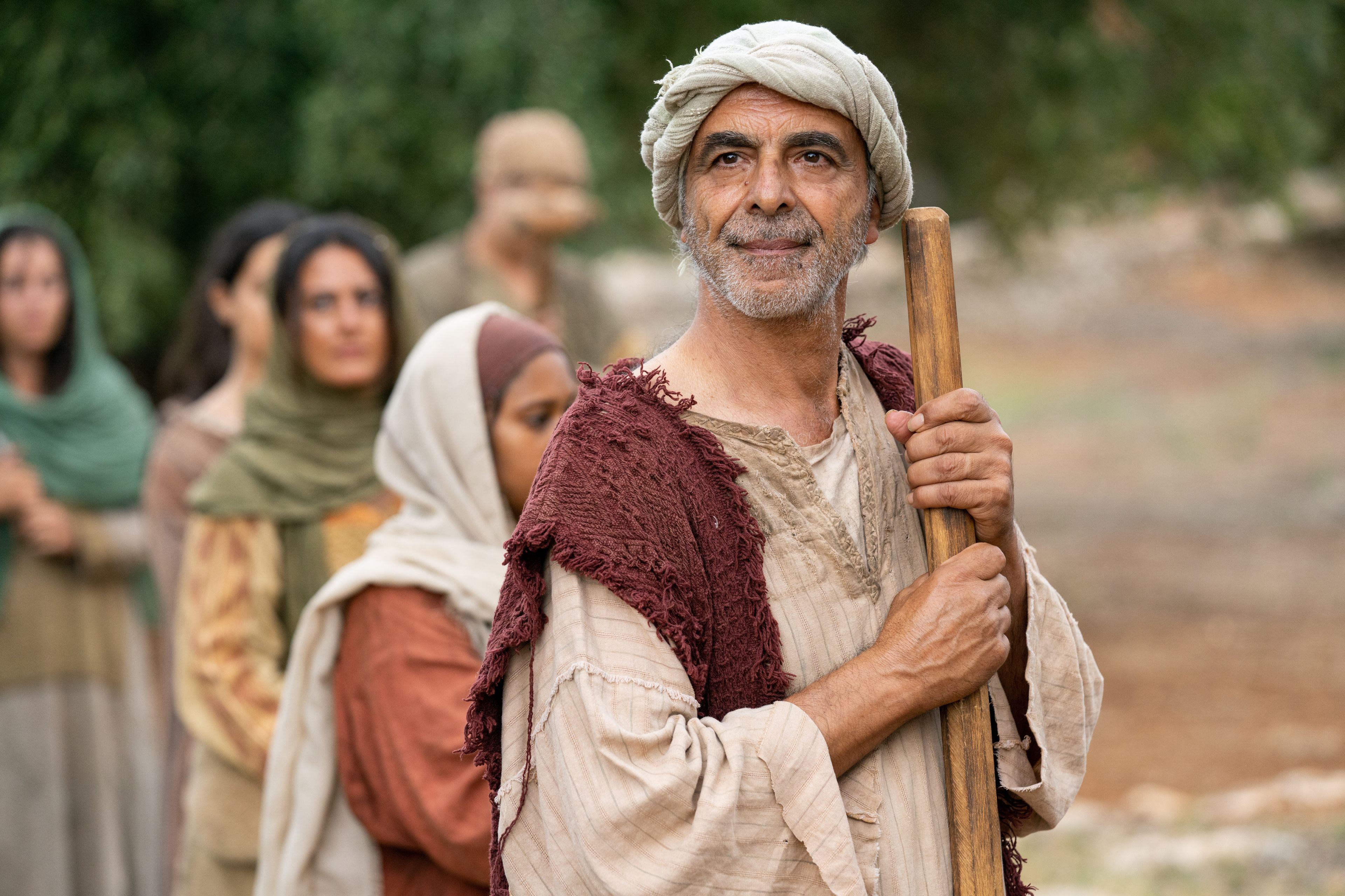 A Servant of the Vineyard listens to the Lord speak after his labor in the vineyard.