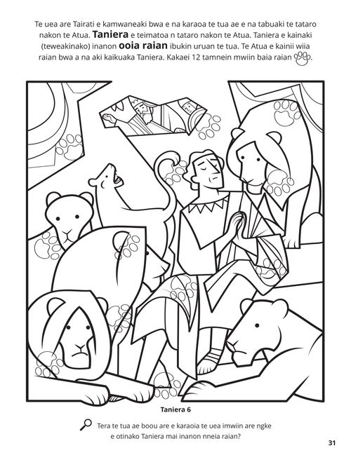 Daniel and the Lions’ Den coloring page