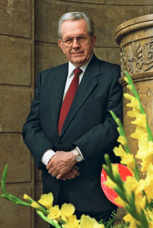 Boyd K. Packer and flowers
