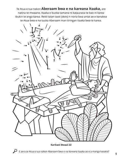 Abraham and Isaac coloring page