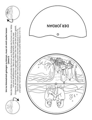 Seite mit der Aktivität: Um ins Himmelreich gelangen zu können, muss ich mich taufen lassen