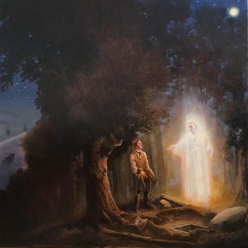 Painting of Moroni and Joseph Smith