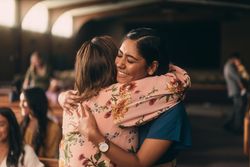 2 women hugging