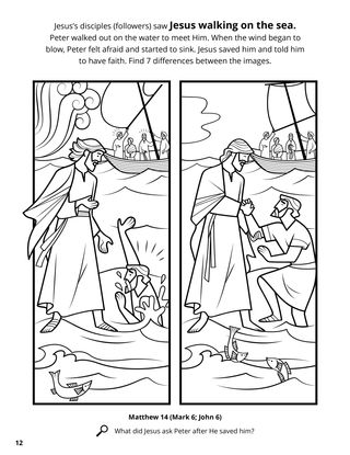 jesus walking with disciples coloring page
