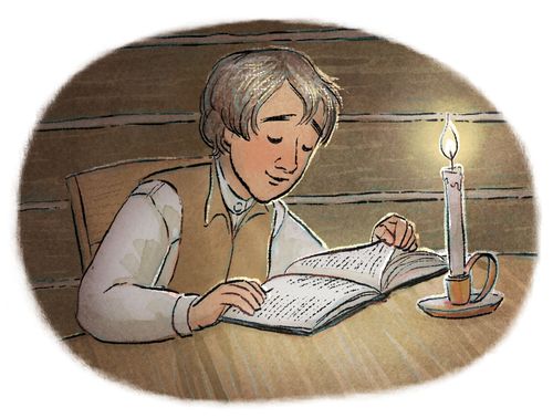 Joseph Smith liest in der Bibel