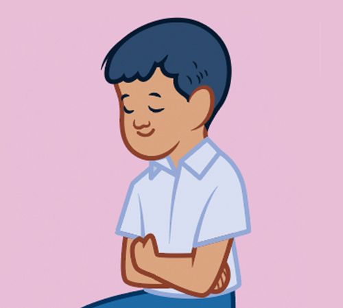 Boy praying