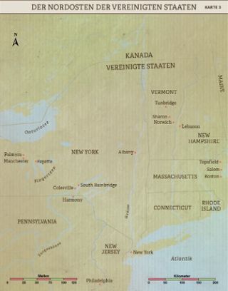 Karte vom Nordosten der Vereinigten Staaten