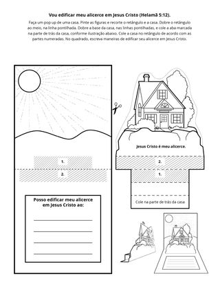 página de atividades: Vou edificar meu alicerce em Jesus Cristo