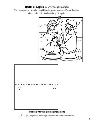Jesus’s Baptism coloring page