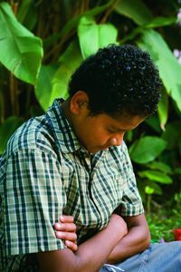 young man praying