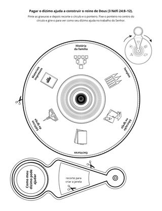 página de atividades: Pagar o dízimo edifica o reino de Deus