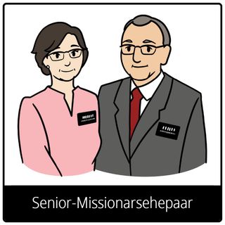 Symbol für Evangeliumsbegriff: Senior-Missionarsehepaar