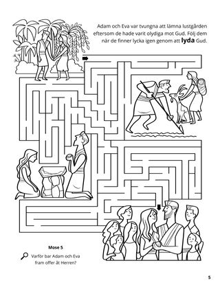 Life of Adam and Eve coloring page