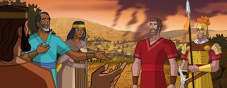 the Anti-Nephi-Lehies talk to Helaman and another Nephite