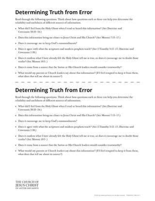 Determining Truth from Error