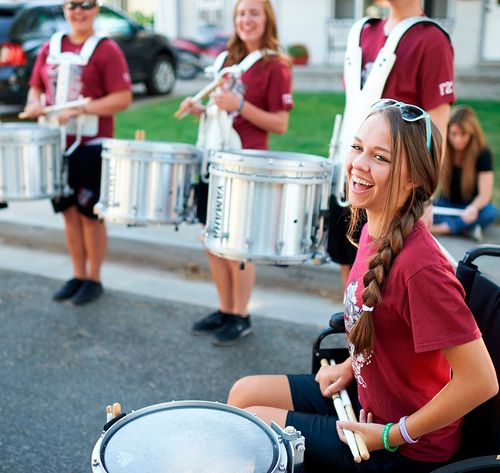 drummer in marching band